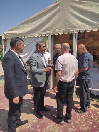 Yevlaxda şəhid ailələri ziyarət olundu. 