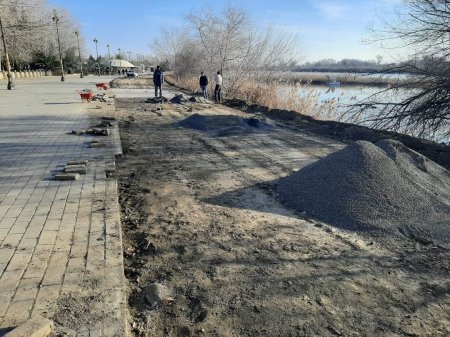 Yevlax şəhərində abadlıq, təmir-tikinti işləri uğurla davam etdirilir.