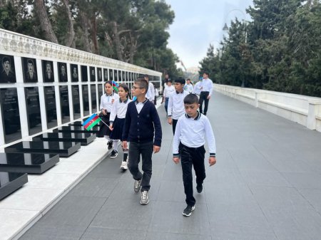 Ağdaş məktəbliləri tarix və coğrafiya fənn aylığı çərçivəsində Bakı şəhərinə ekskursiya ediblər