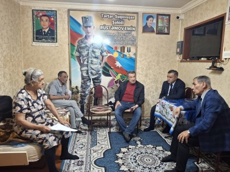 Yevlaxda şəhid ailələri ziyarət olunub